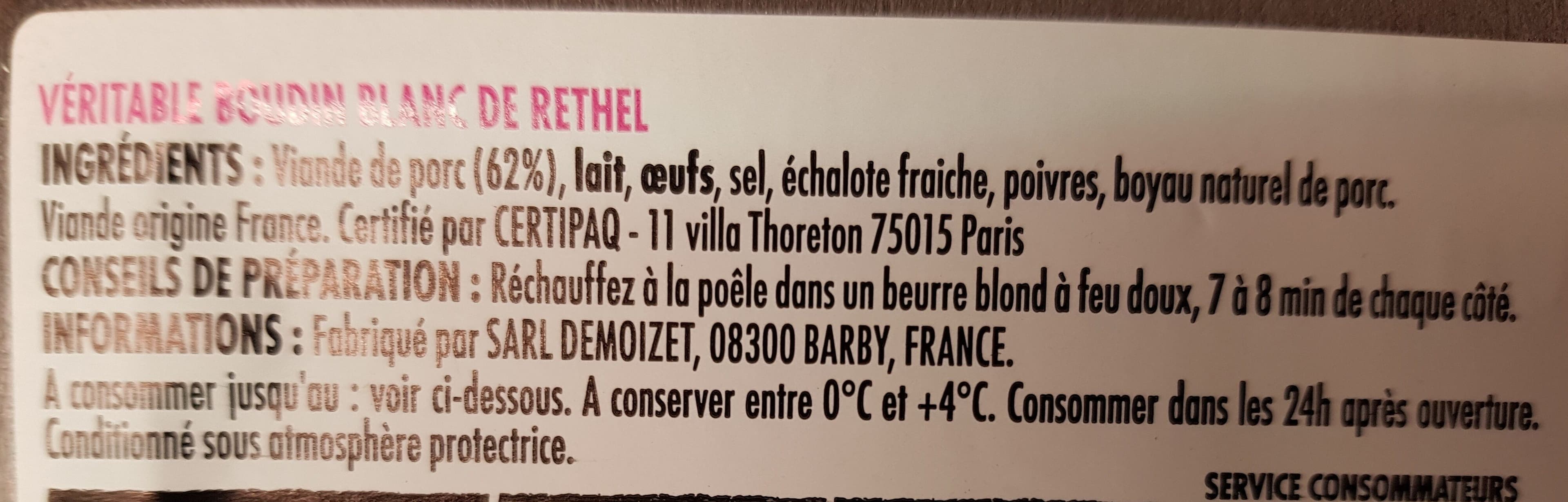 Itinéraire Des Saveurs Véritable boudin blanc de Rethel packshot