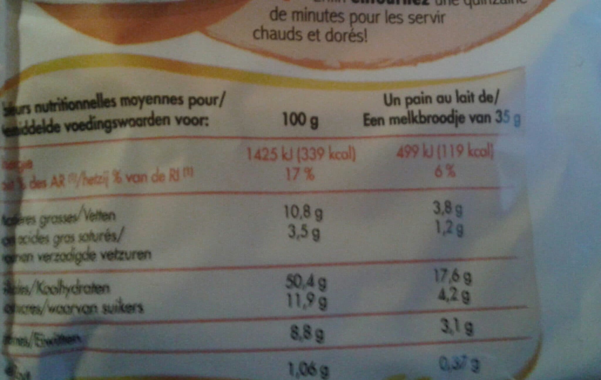 Chabrior Pains au lait *20 700g packshot