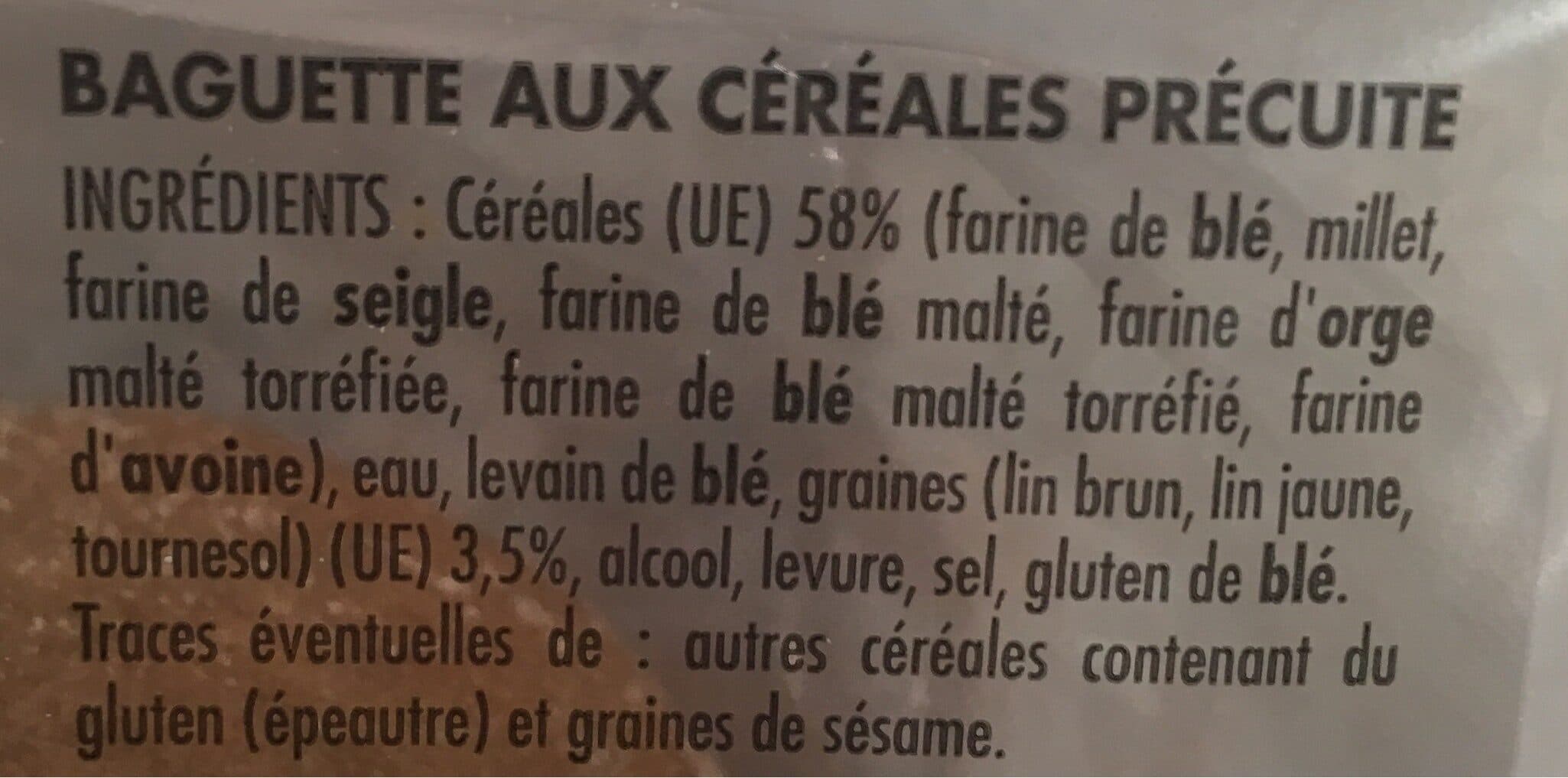 Chabrior Baguettes aux céréales précuite 250g packshot