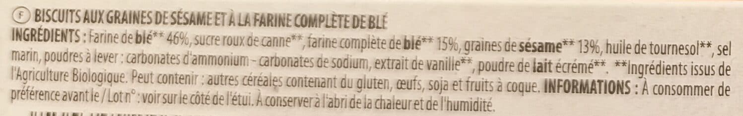 Chabrior Biscuit sésame BIO packshot