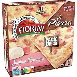 Fiorini Pizza Di Pierra jambon fromage x3 packshot