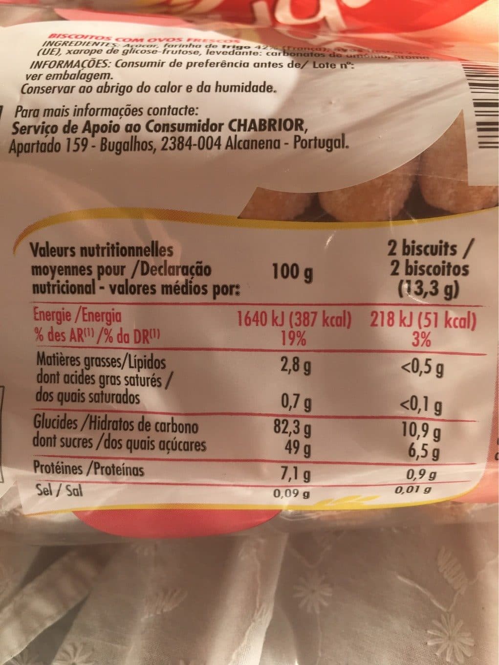 Chabrior Boudoirs 400g packshot