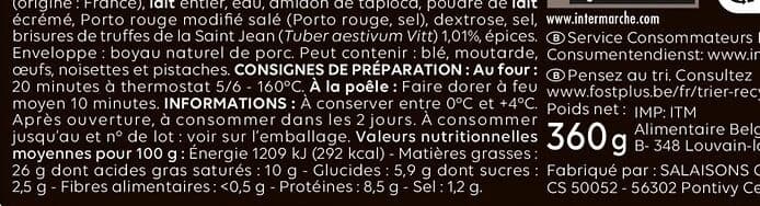 Les creations BOUDIN BLANC PORC A LA TRUFFE (novembre décembre + Pâques) packshot