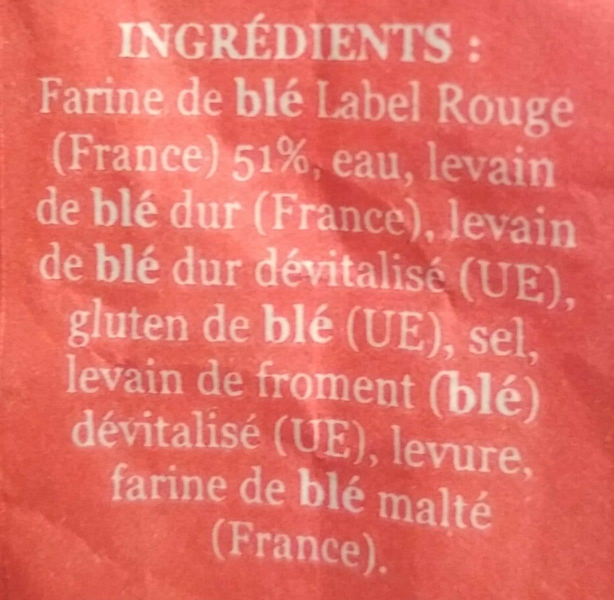 La Campanière Baguette à base de farine Label Rouge packshot