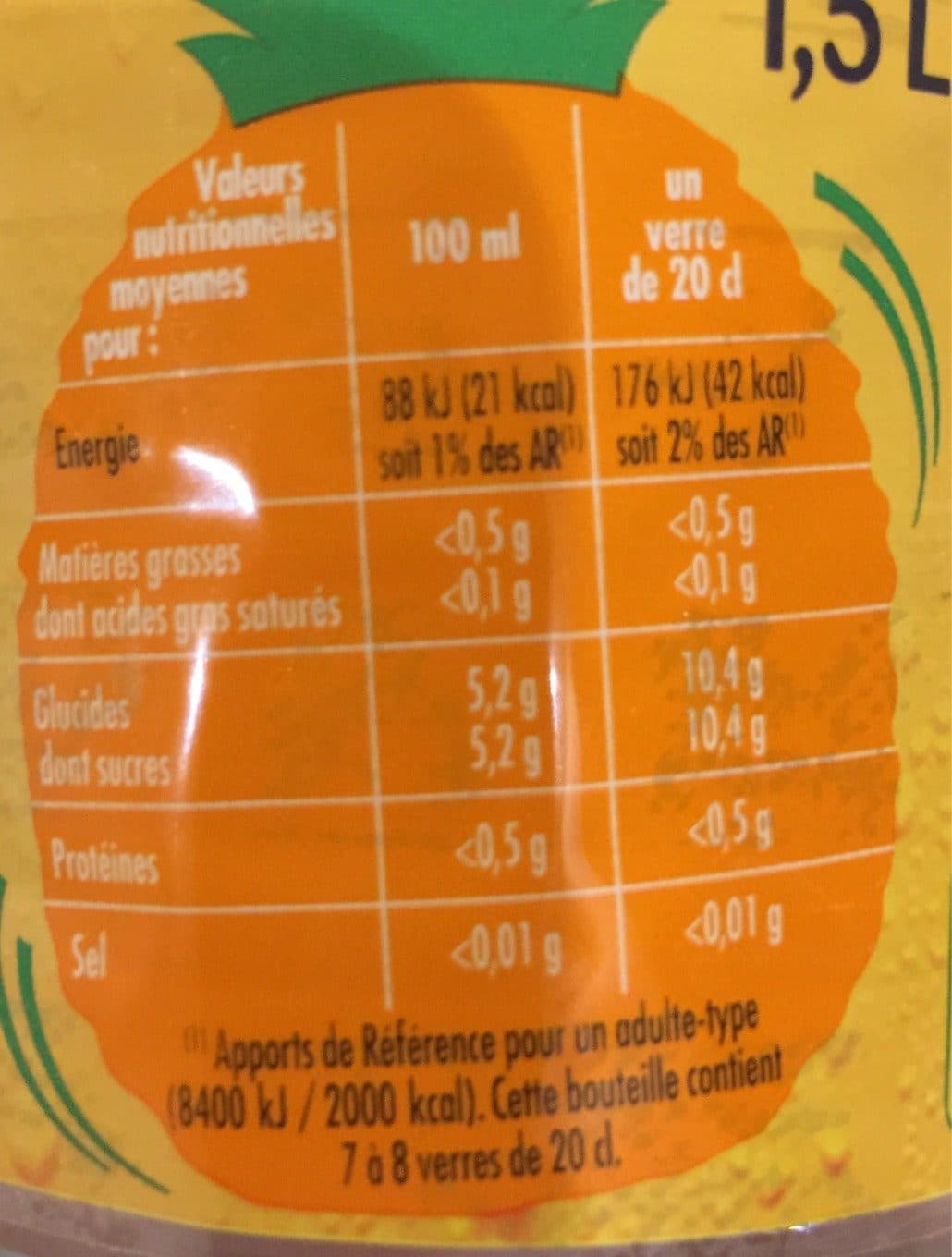 Luchon Chon Boisson à l'eau minérale naturelle saveur exotique la bouteille de 1,5 l packshot
