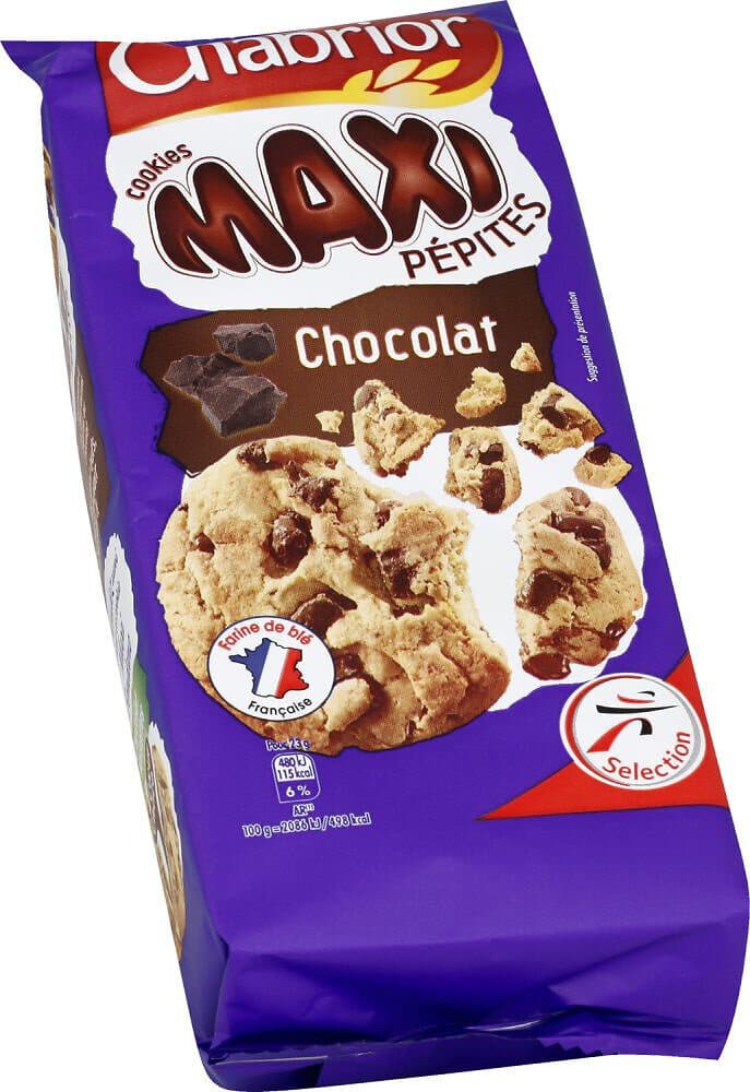 Chabrior Cookies maxi pepites chocolat 184g packshot