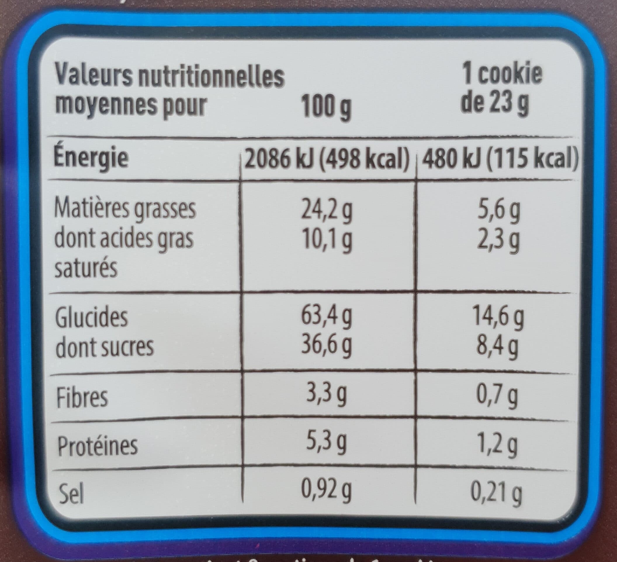 Chabrior Cookies maxi pepites chocolat 184g packshot