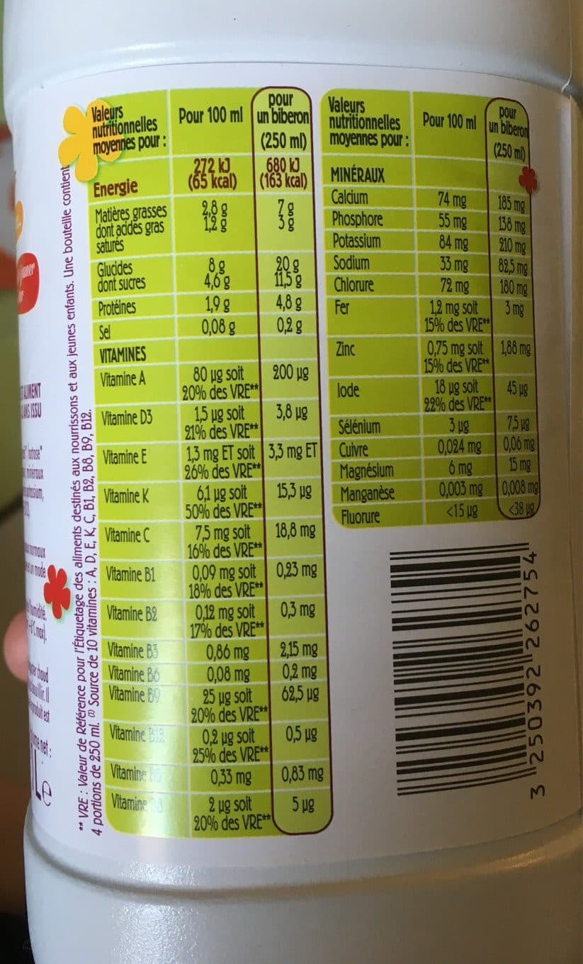 Pommette Lait de croissance BIO 1L packshot