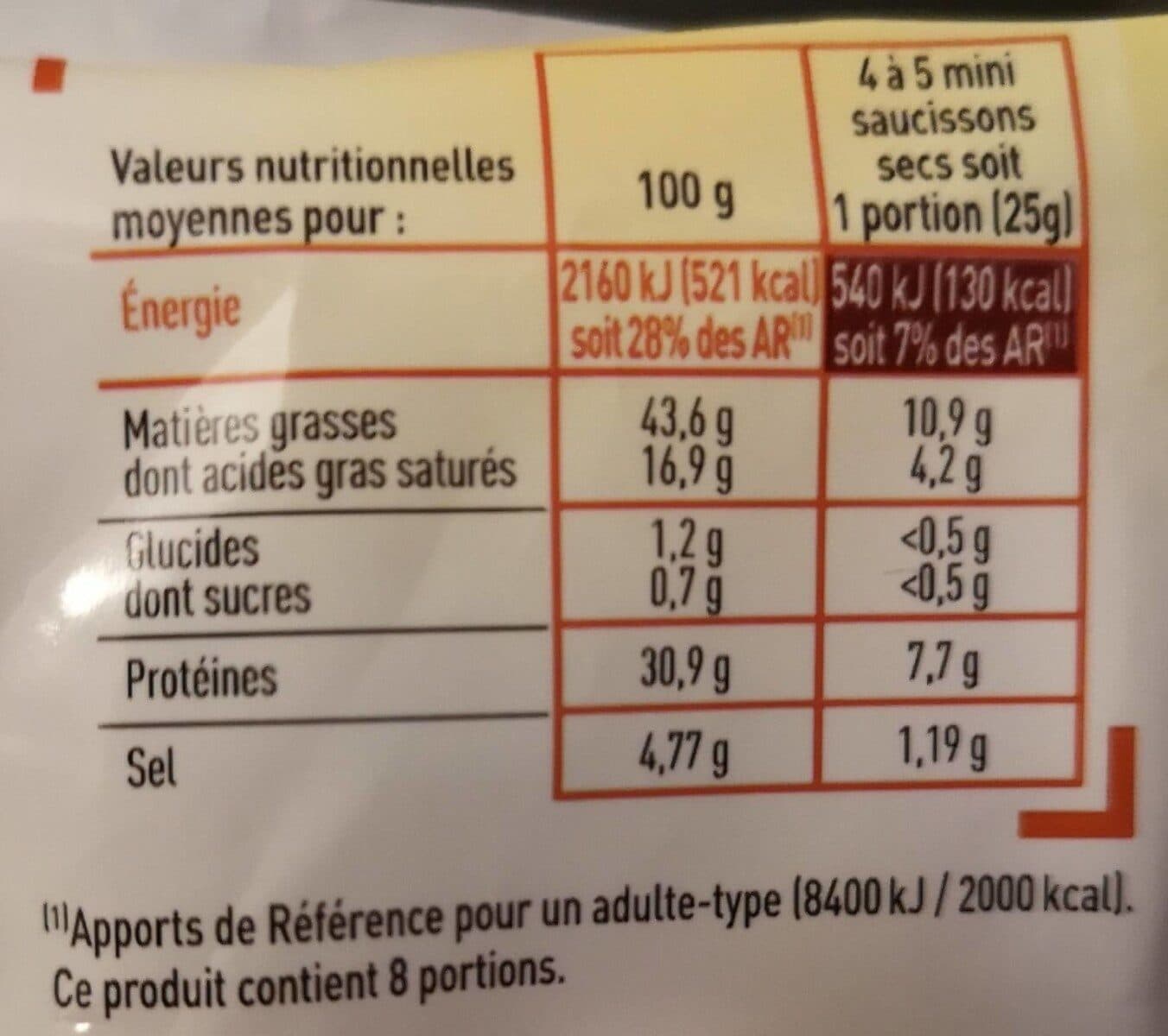 Netto HD mini-saucissons secs natures 200g packshot
