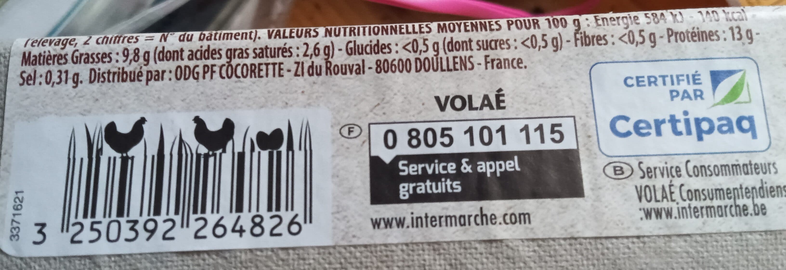 Moisson Moisson Œufs frais gros label rouge packshot