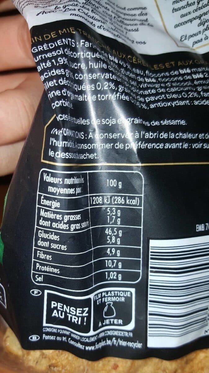 Chabrior Pain aux céréales et aux graines les créations 500g packshot