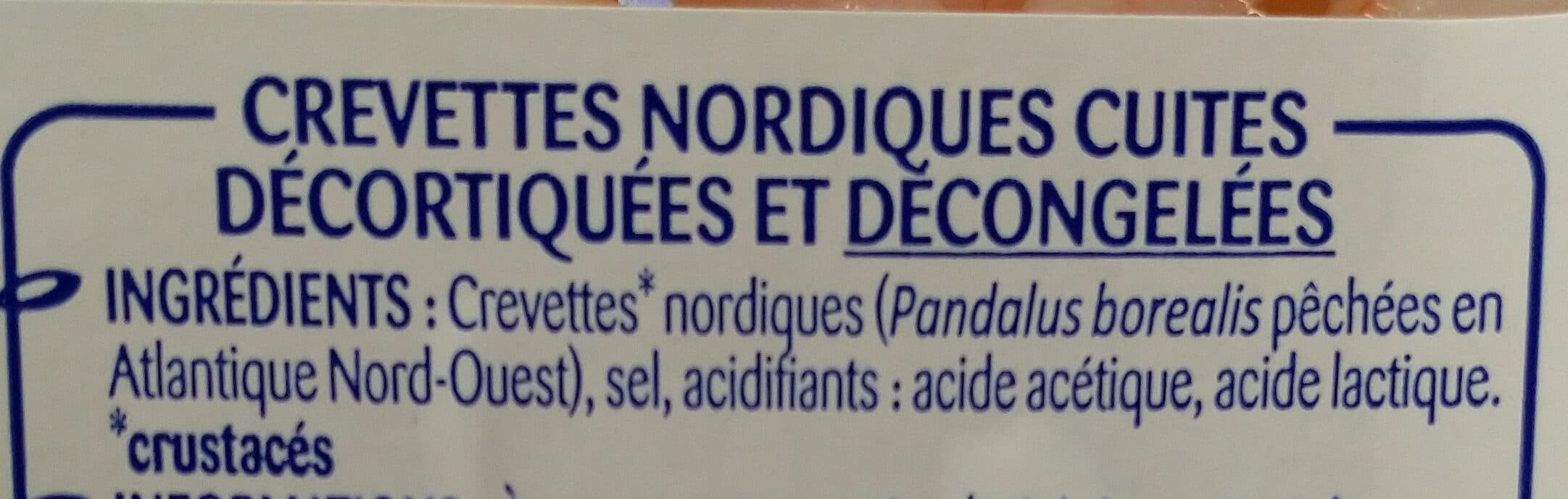 Intermarché Crevettes nordiques décortiquées cuites - 100g packshot
