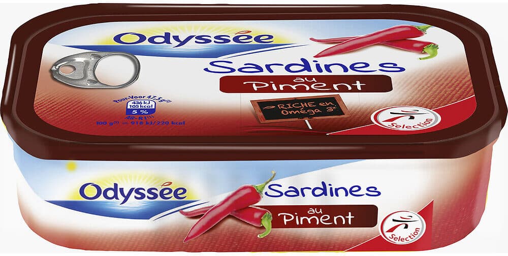 Intermarché Sardines à l'huile de tournesol et au piment 135g packshot