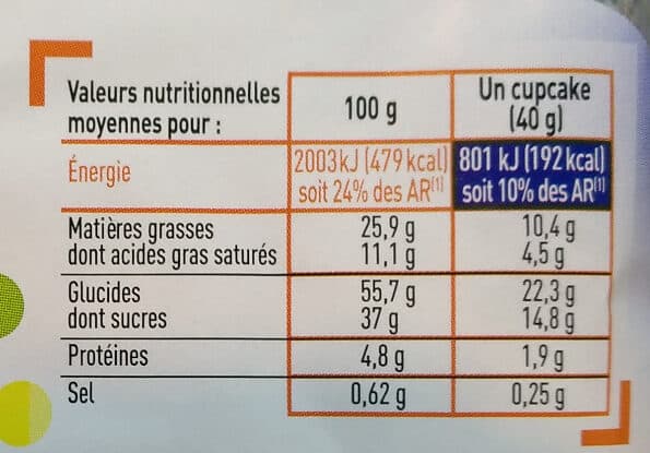 Netto Cupcakes - goût vanille - nappage goût chocolat au lait packshot