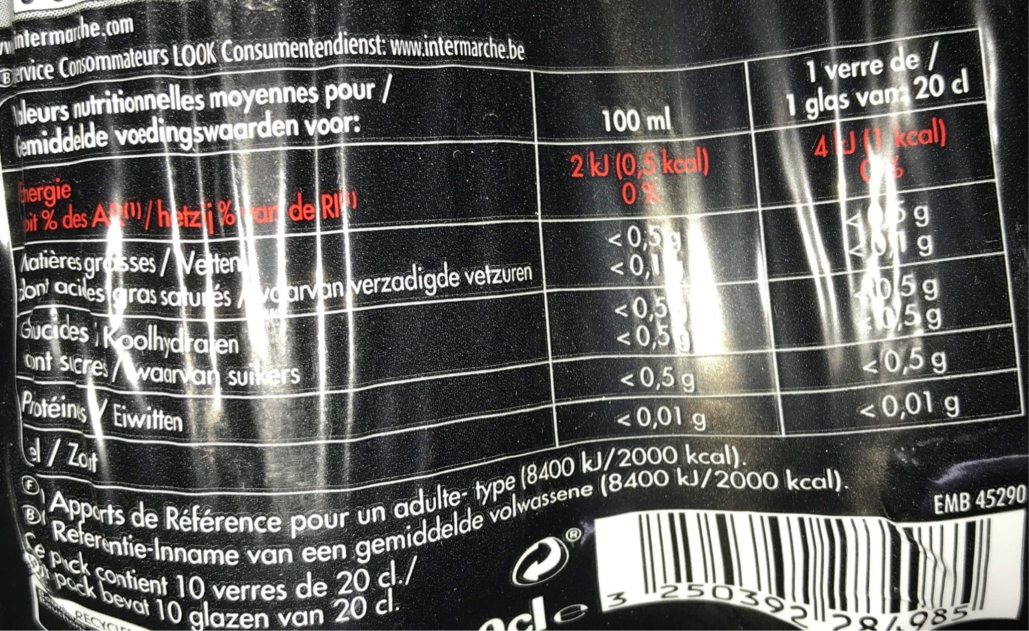 Selection Look Soda au cola zéro les 4 bouteilles de 50 packshot