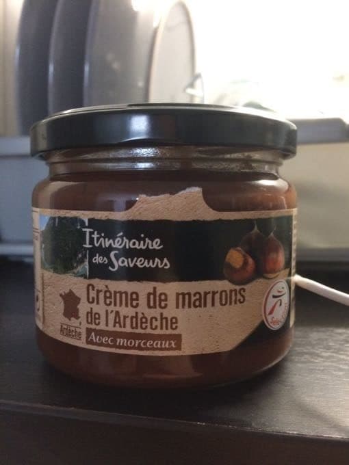 Itineraire de nos regions CREME de marrons de l'Ardèche 37% avec morceaux packshot
