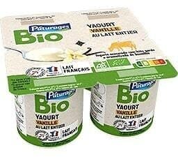 Bio paturages Yaourt étuvé bio vanille 4x125g packshot