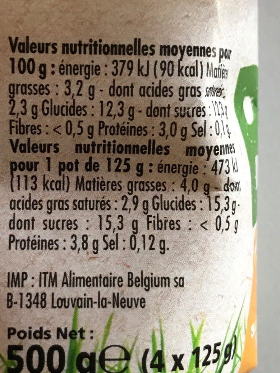 Bio paturages Yaourt étuvé bio vanille 4x125g packshot