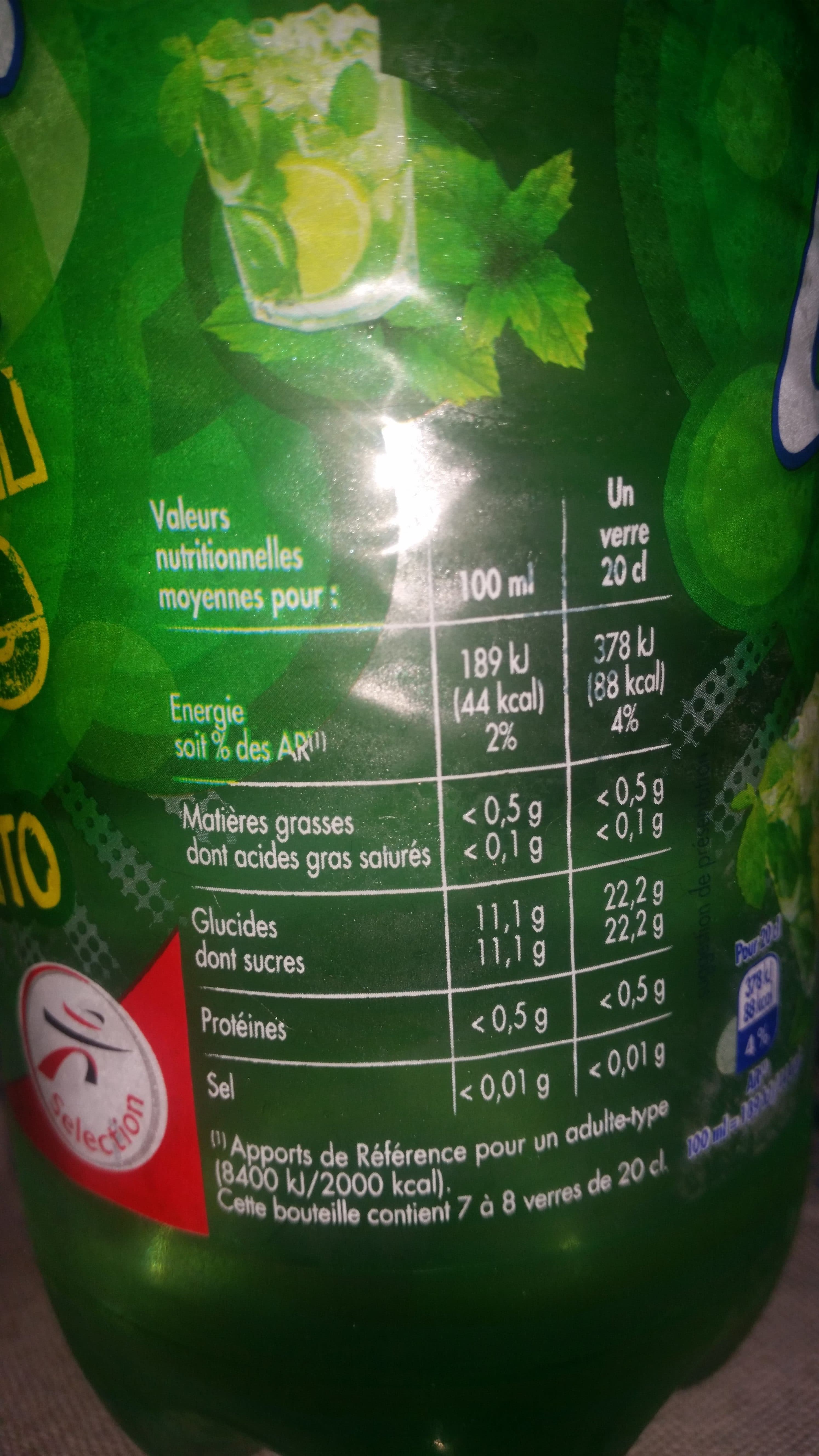 Look Look Soda Lemon Lime saveur Mojito la bouteille de 1,5 l packshot