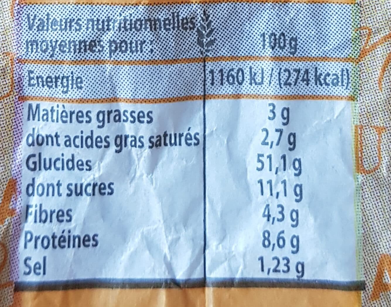 Intermarché Pain céréales & fruits packshot