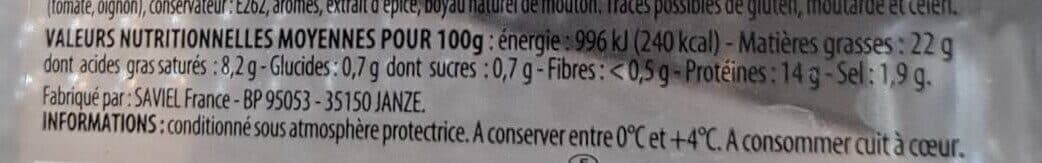 Jean Rozé Chipolatas piment d'espelette packshot