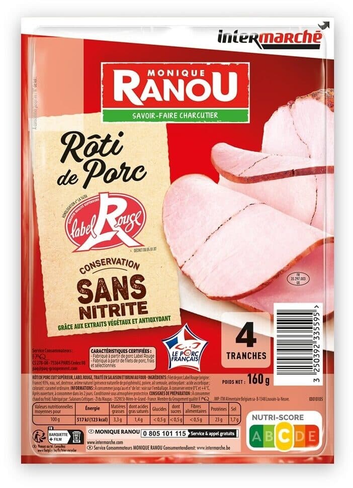 Monique ranou Roti de porc label rouge csn 4t 160g packshot