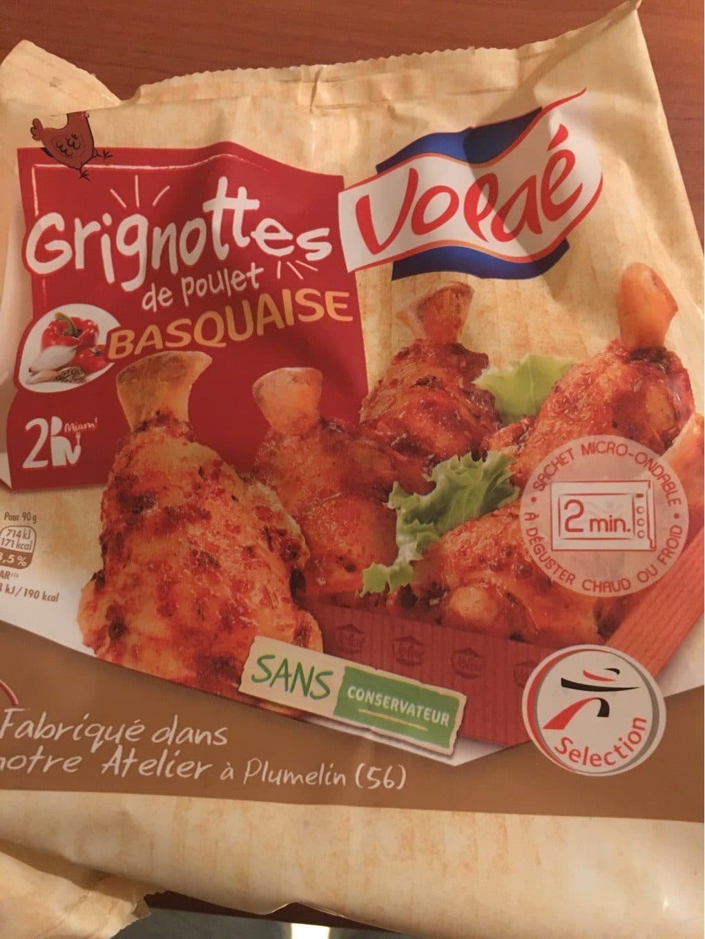 Volaé Grignottes de poulet basquaise packshot