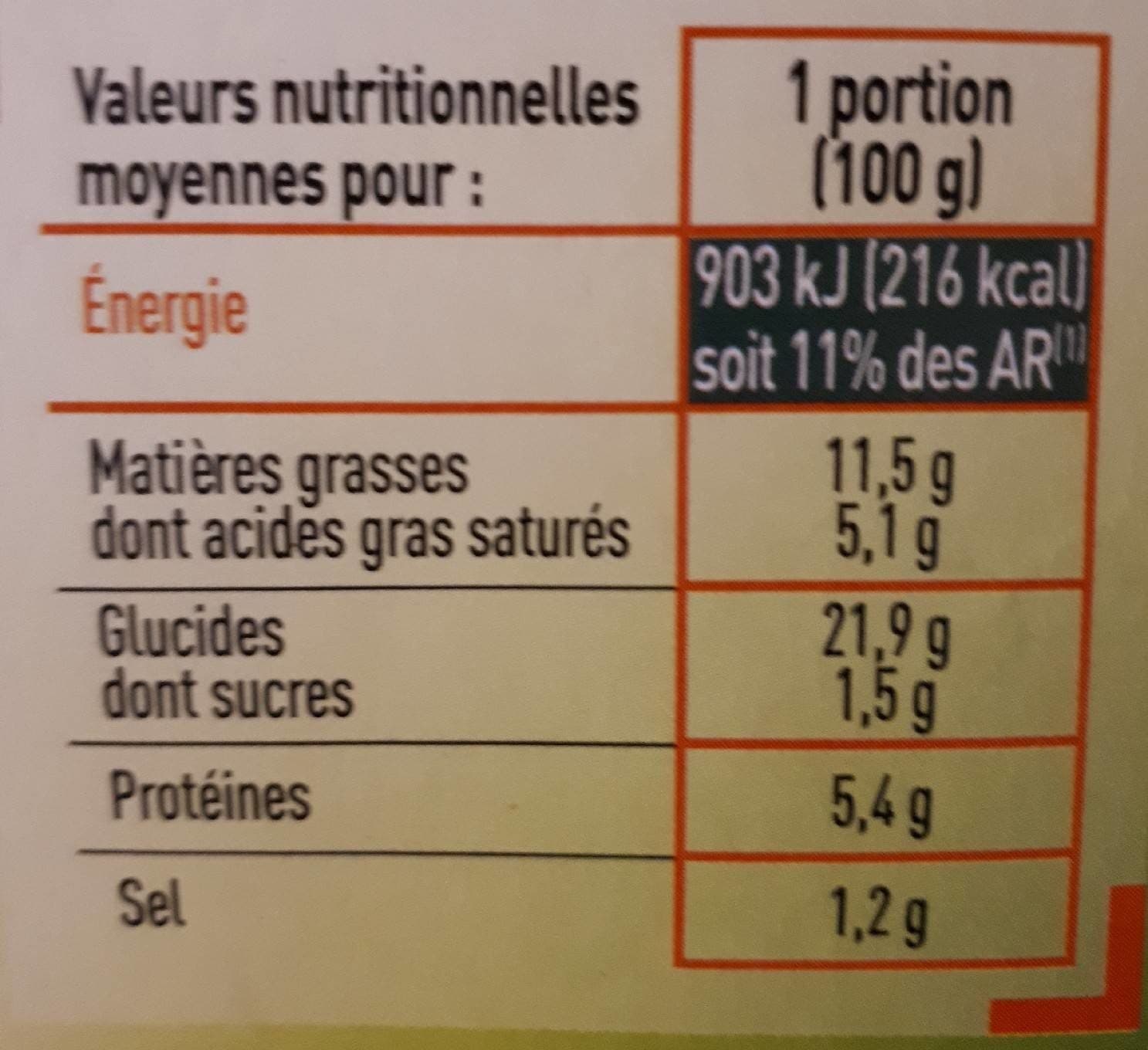 Netto Tarte Chèvre Epinards surgelée 400g packshot
