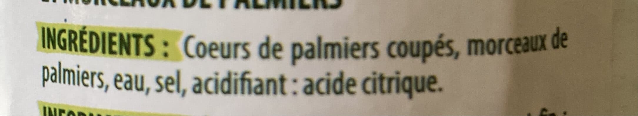Saint eloi Préparation de cœurs de palmier pour salade 1/2 packshot