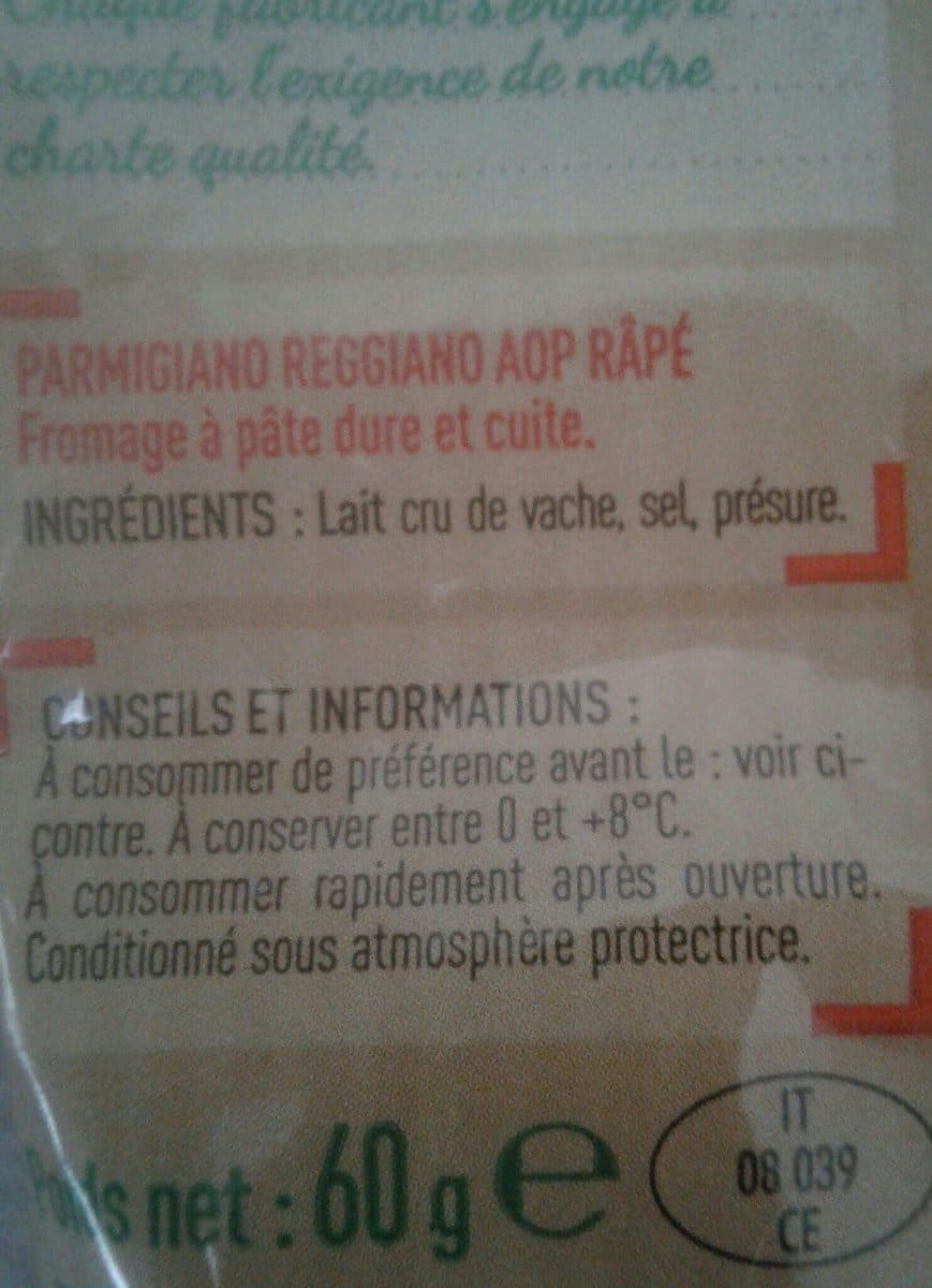 Netto Parmigiano reggiano aop rape 12 mois lc 60g packshot