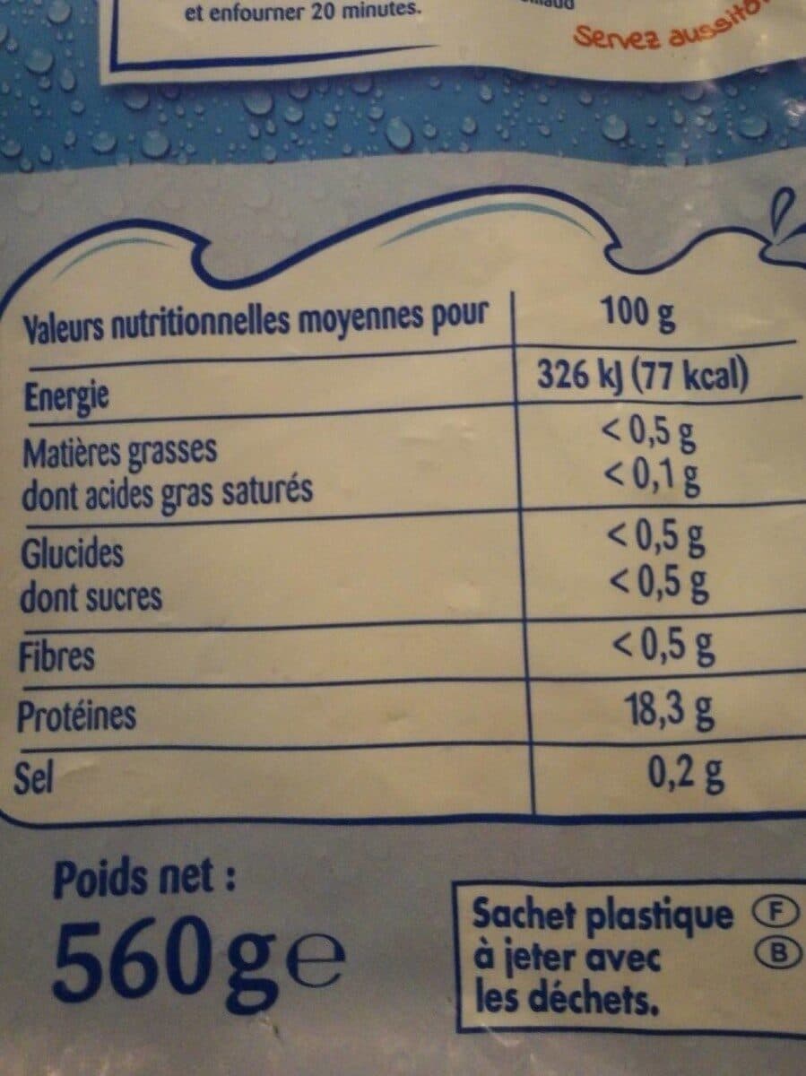 Intermarché Dos de cabillaud msc 560g packshot