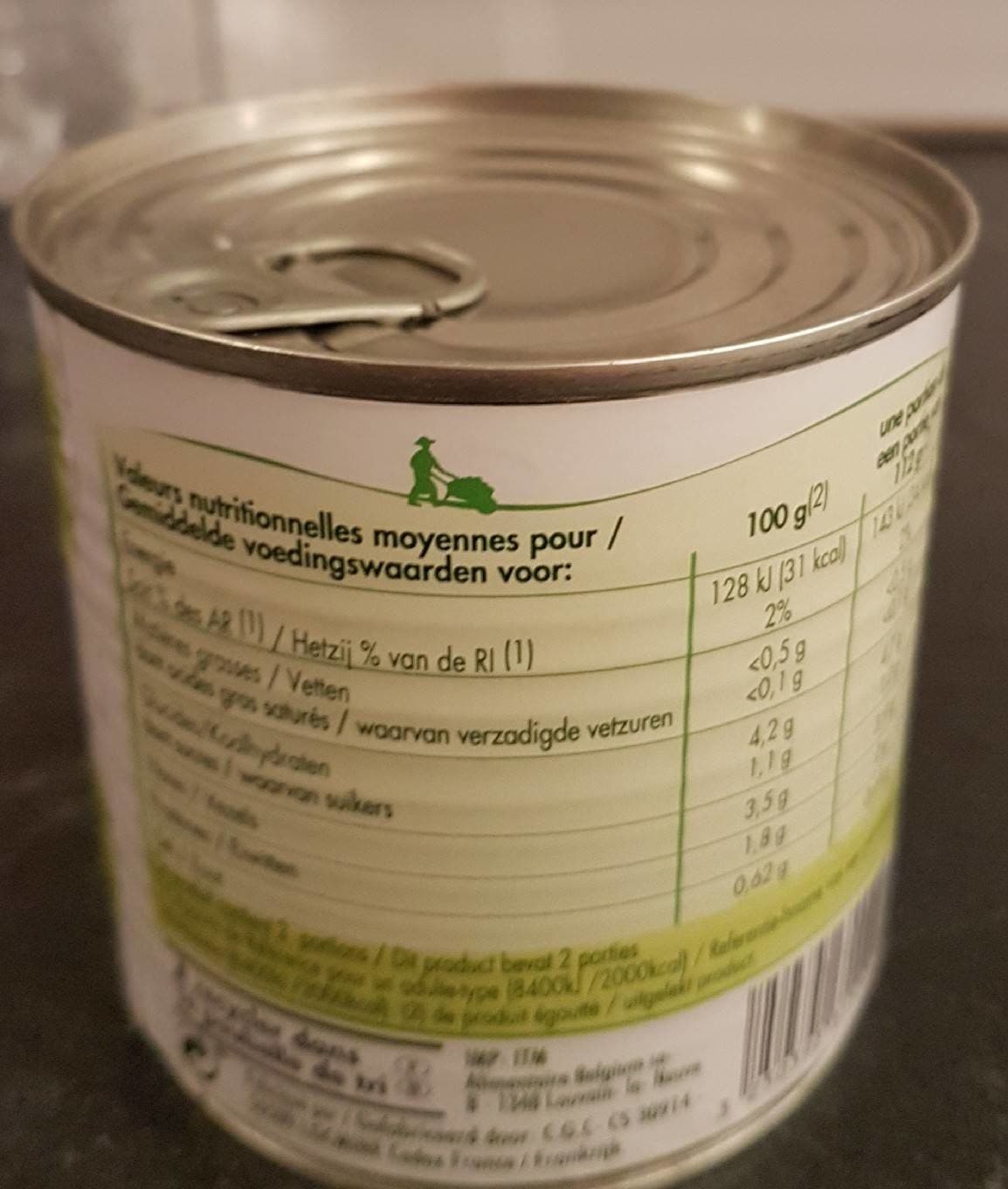 Saint Eloi Haricots verts extra fins coupés vapeur 225 g net égoutté packshot