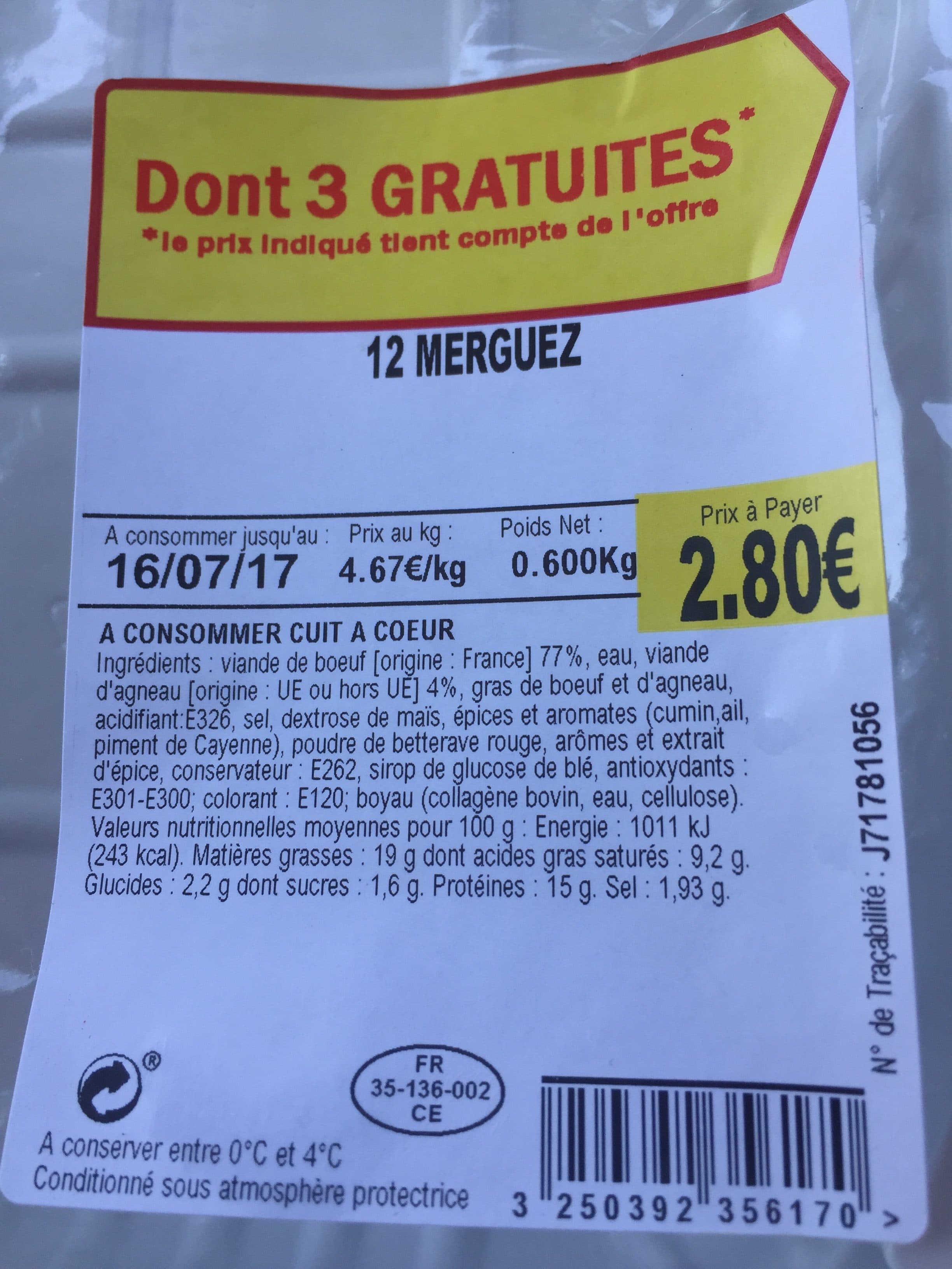 Saviel France Merguez packshot