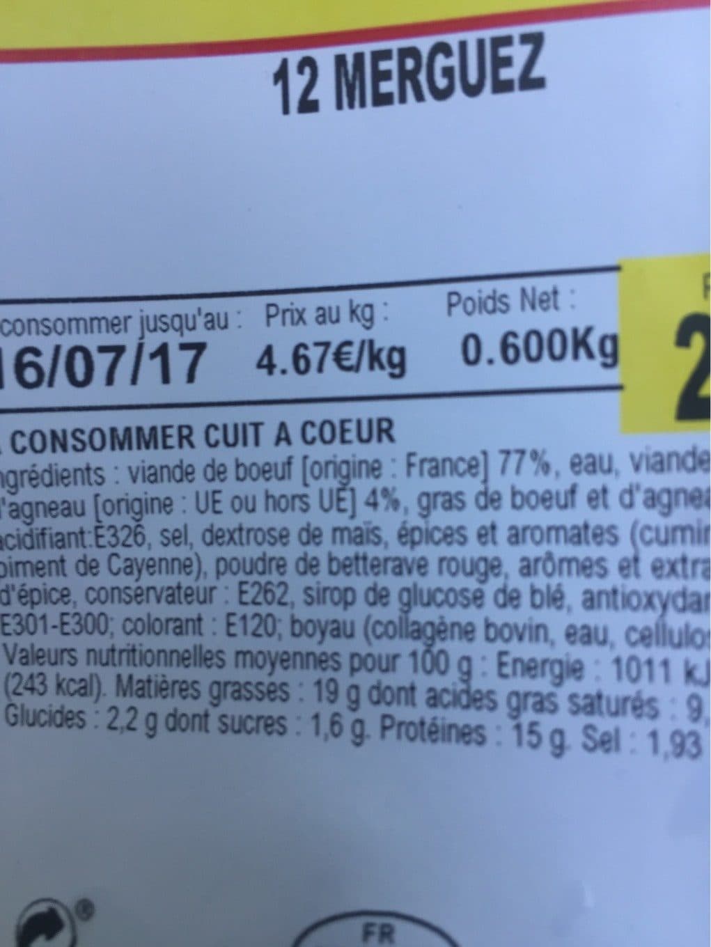 Saviel France Merguez packshot