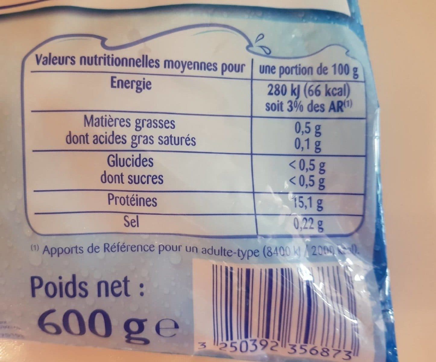 Odyssée DOS DE COLIN D'ALASKA MSC 600g packshot