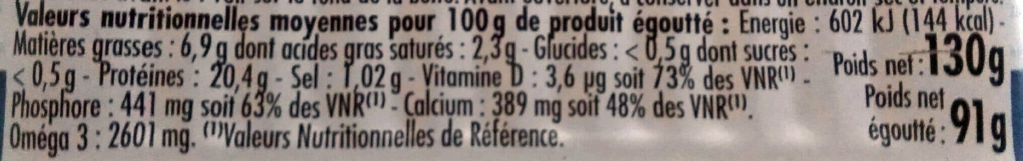 Capitaine cook Sardines au naturel 130g packshot