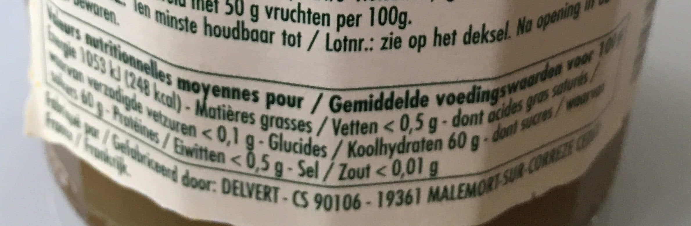 Elodie CONFITURE EXTRA de rhubarbe 50% fruits packshot