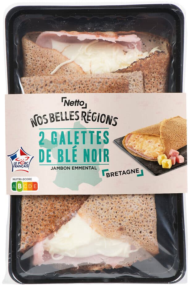 Netto Galettes jambon emmental x2 300g packshot