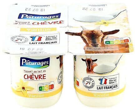 Pâturages Yaourt chèvre à la vanille packshot