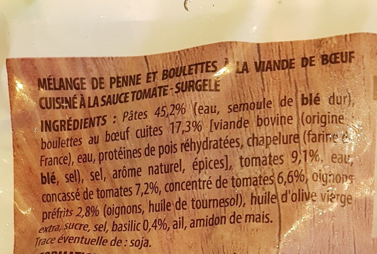 Monique ranou Poelee penne et boulettes au bœuf 900g ranou packshot