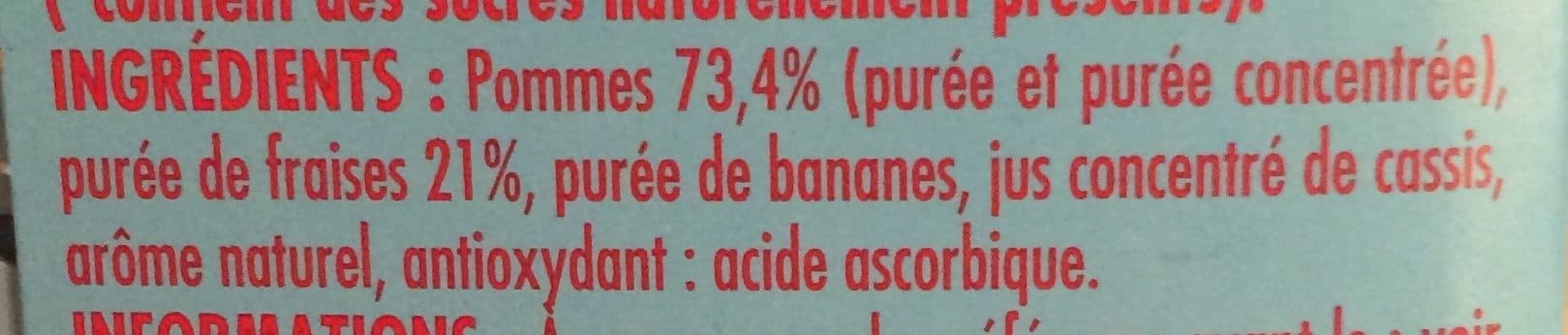 Intermarché GOURDES Spécialité de fruits Pommes fraises SSA - 4 x 90 g - Adulte packshot