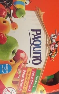 Les Mousquetaires GOURDES Compote MULTIVARIETES (Pommes, fraises, bananes, abricots) allégée en sucres - 12 x 90 g - Adulte packshot