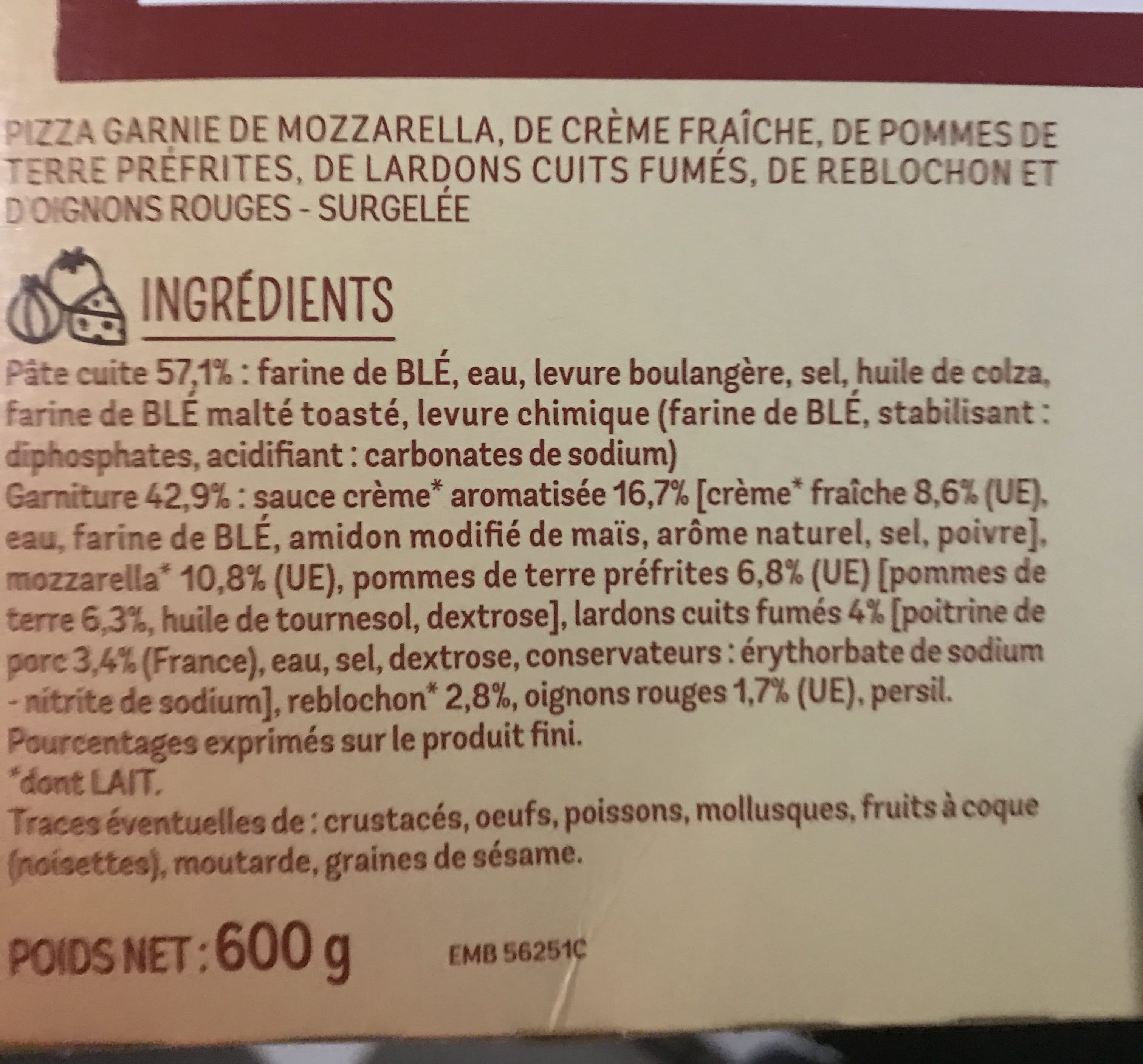Fiorini Pizza Maxi Gourmande Montagnarde 600g packshot