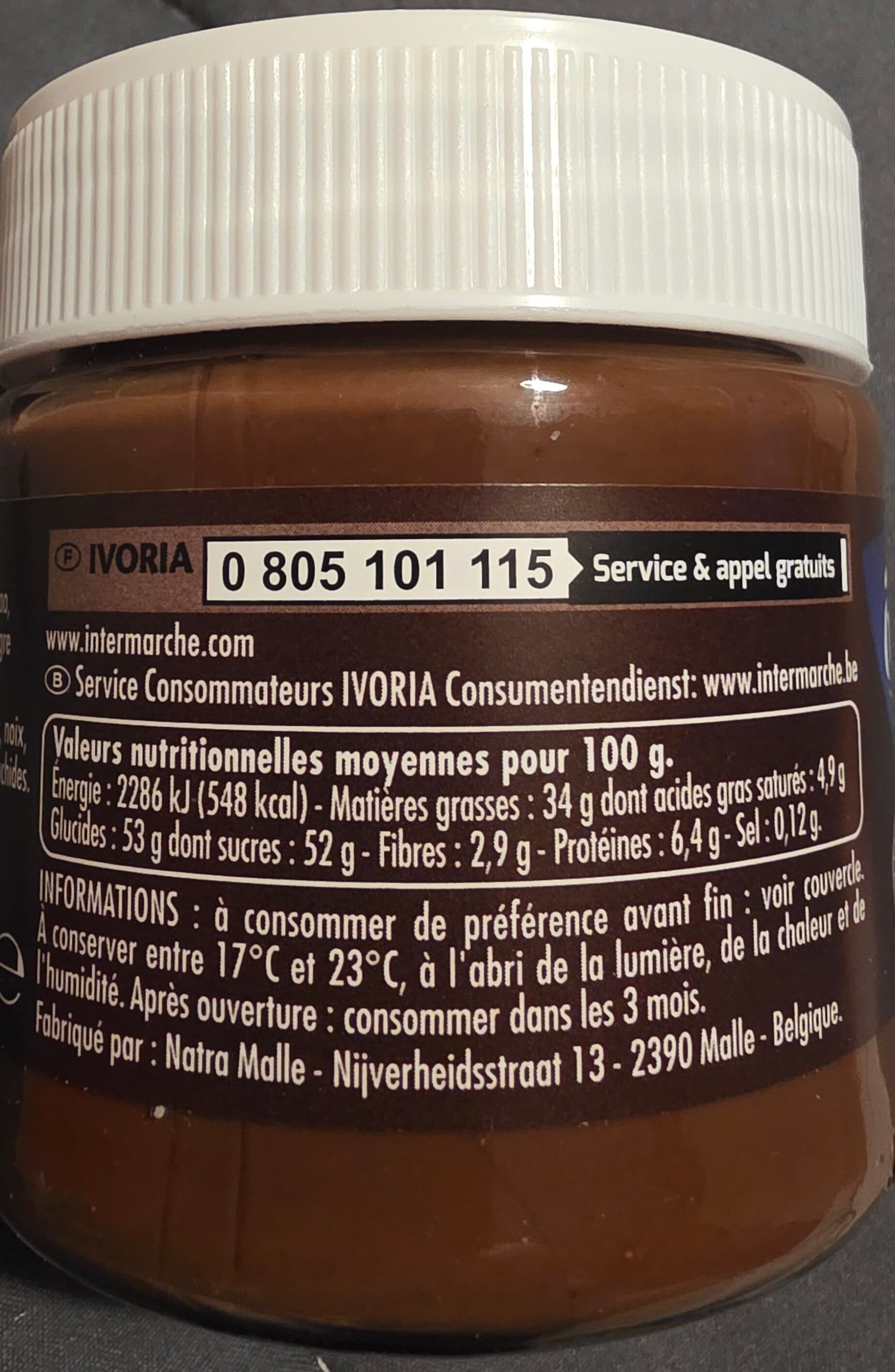 Ivoria Pâte à tartiner aux noisettes sans huile de palme packshot
