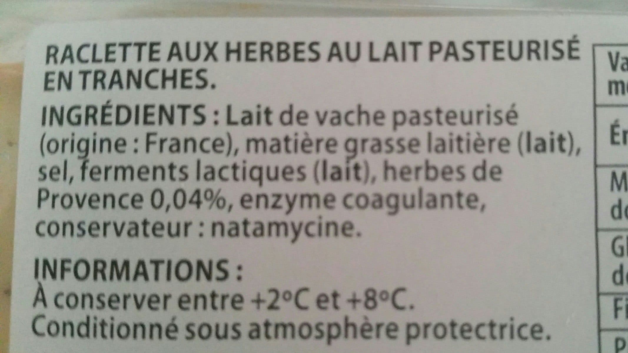Paturages Raclette herbes de Provence packshot