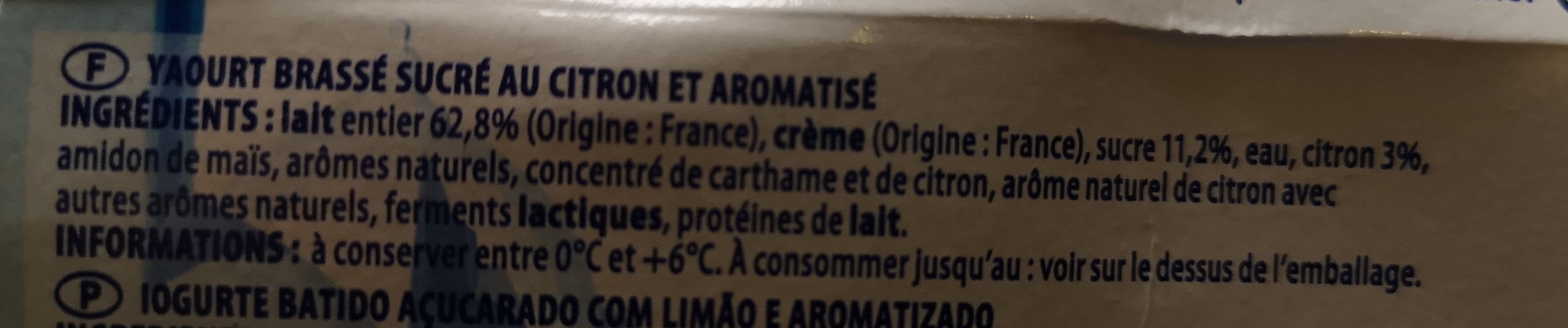 Pâturages Yaourt a la grecque citron 4x150g packshot