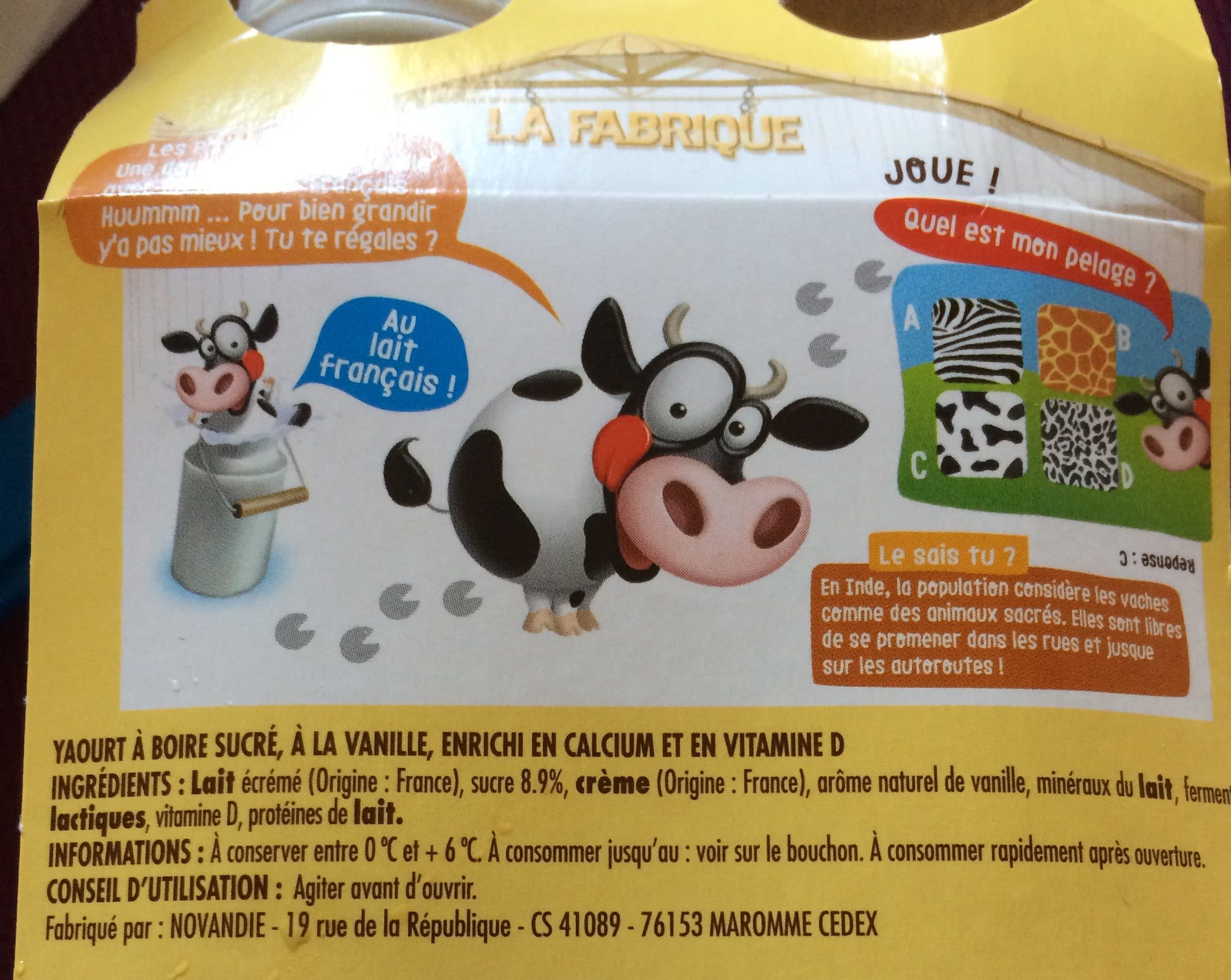 Pâturages YAB Vanille 4x180g - P'tits Prods packshot