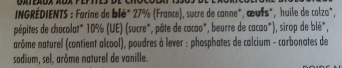 Chabrior Mini cakes aux pépites de chocolat - BIO packshot