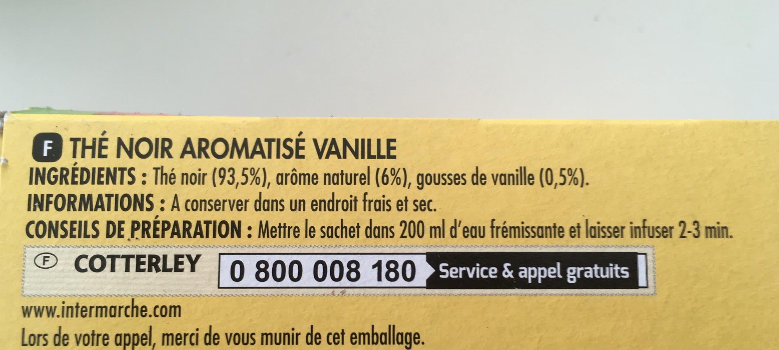 Cotterley Thé Vanille packshot