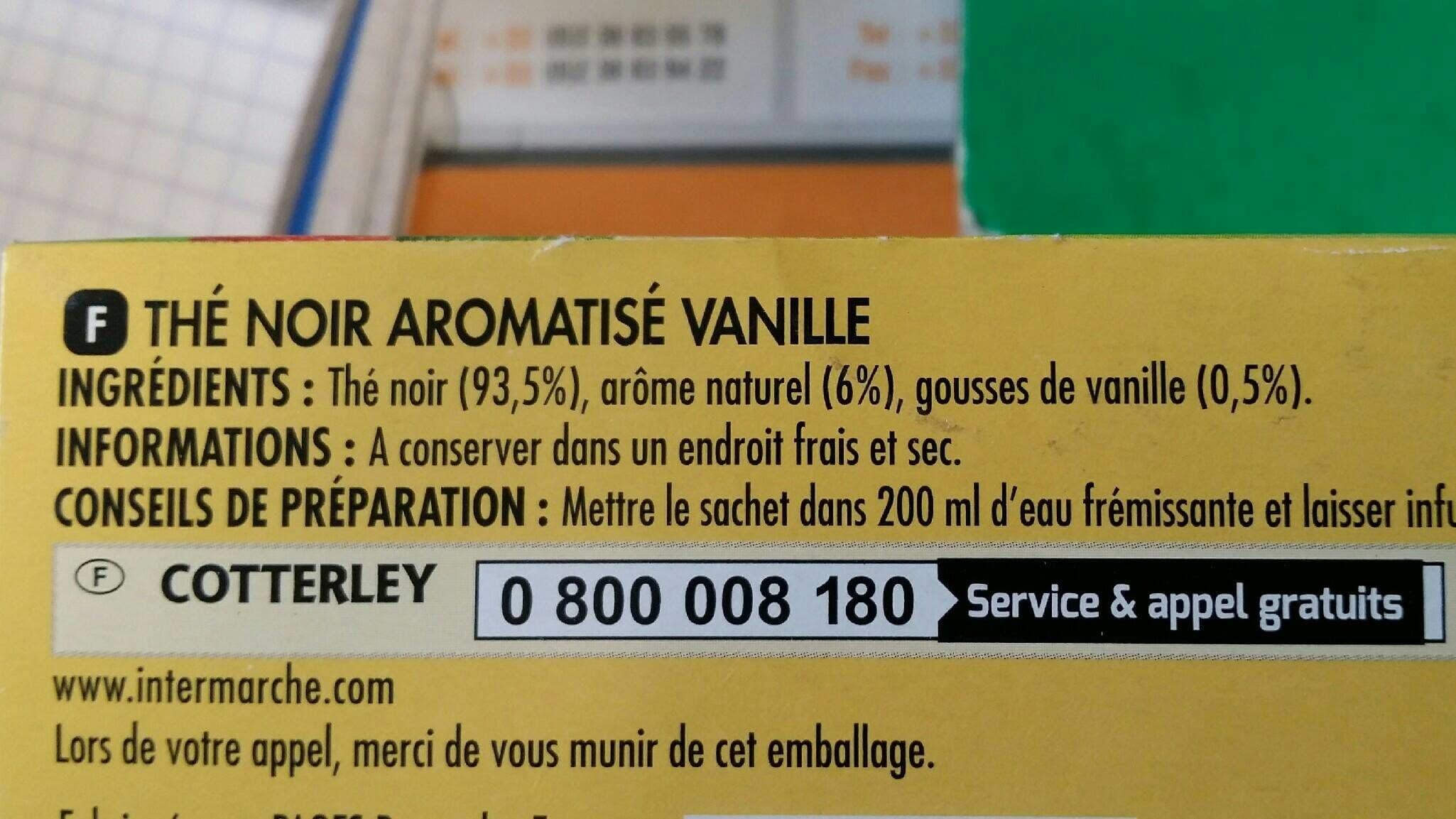 Cotterley Thé Vanille packshot
